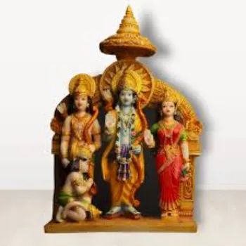  Papilon Marble Ram Sita Statue