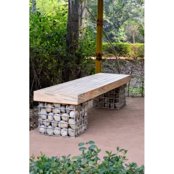 Solid Stone Garden Bench