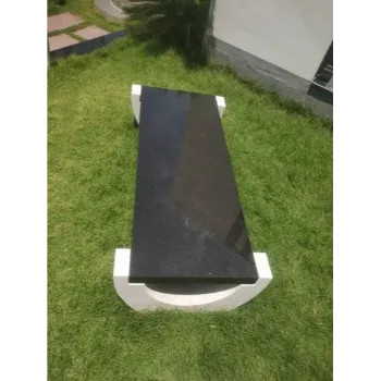 Polished Stone Garden Bench