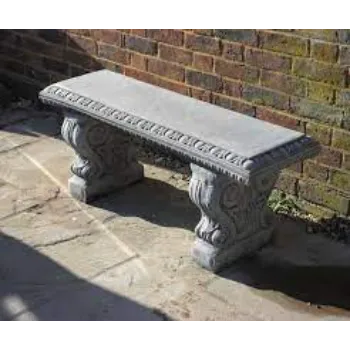 Comfortable Stone Garden Bench