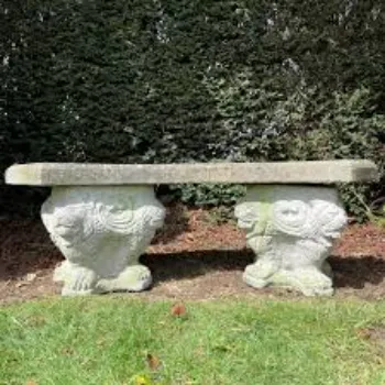 Fully Assembled  Stone Garden Bench