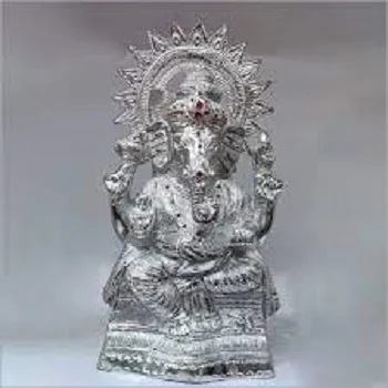 Sliver Ganesh  White Metal statue