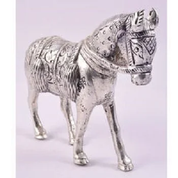  Horse white metal Statue