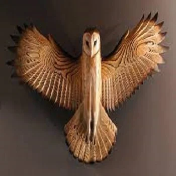 Barn Owl Wood Sculpture