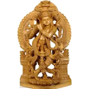 Krishna Wood Sculpture