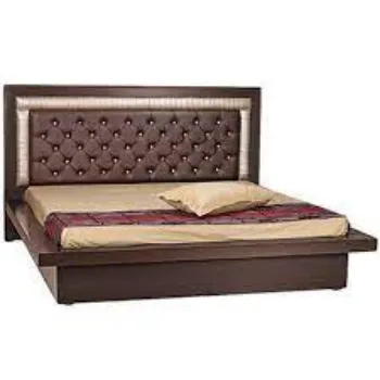 Polished Wooden Double Bed