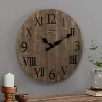 Trimurti Handicrafts Wooden Wall Clock