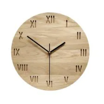  Round Shape Wooden Wall Clock 