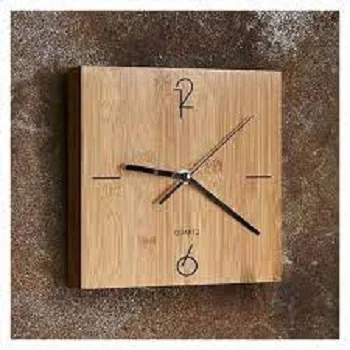 Flame Brown Modern Wooden Clock