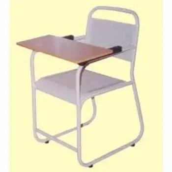 Metal Seat Writing Pad Chair